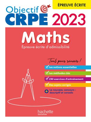 cover image of Nouveau concours CRPE 2022--Maths, tome 1--épreuve écrite d'admissibilité (Objectif Concours)